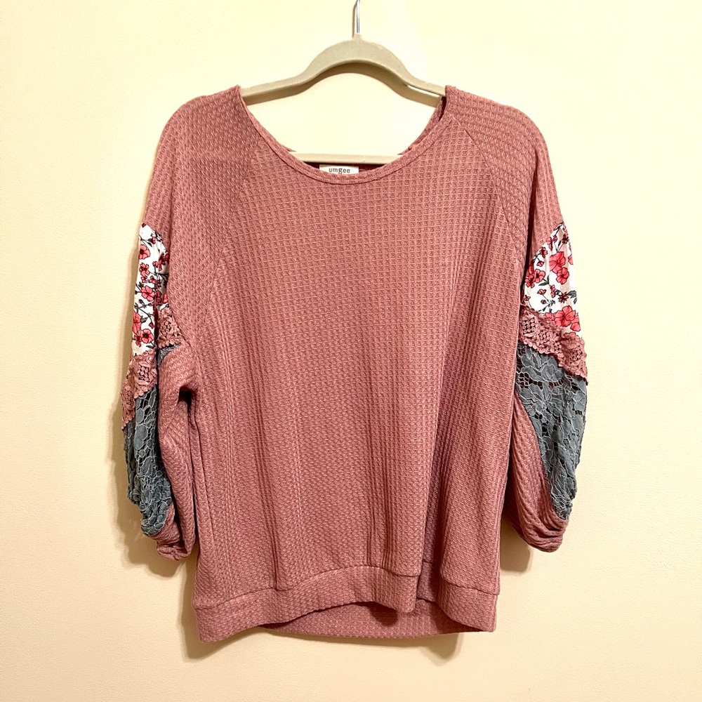 Umgee Boho Mauve Shirt